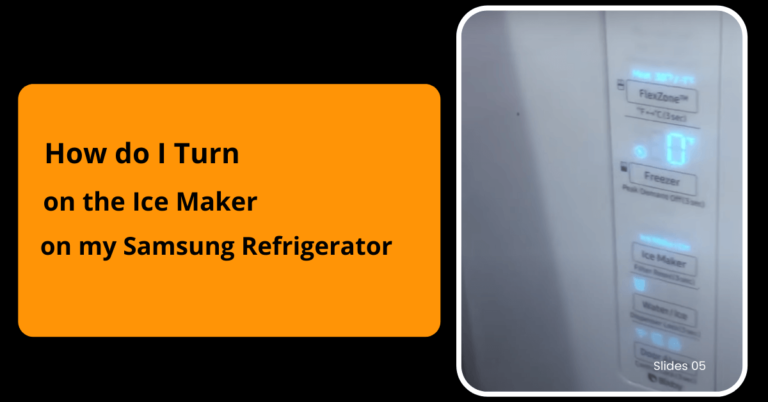 How do I Turn on the Ice Maker on my Samsung Refrigerator