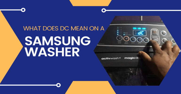 What does dc mean on a Samsung washer